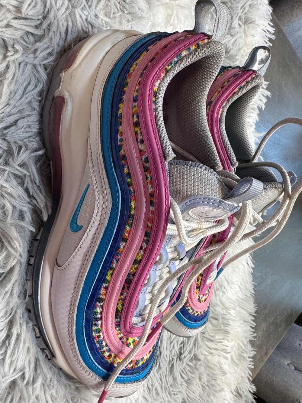 Nike Women’s Pink, Blue & Beige Multicolor Runner Sneakers